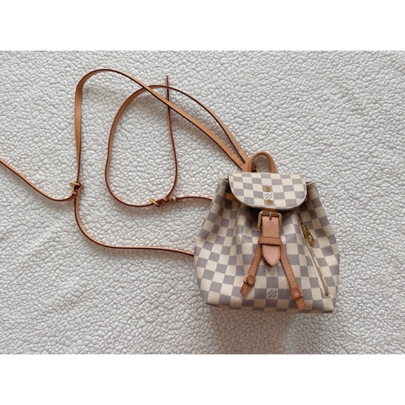 Louis Vuitton Tan and Cream Checkered Backpack - Picture 1 of 1